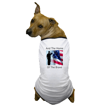 Dog's T-Shirt Back- Patriotic Design